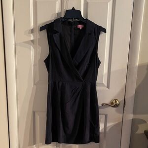 Elegant Navy Sleeveless Dress